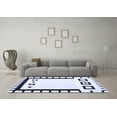 thumbnail image 3 of Ahgly Company Indoor Round Abstract Blue Contemporary Area Rugs, 8' Round, 3 of 4