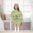 thumbnail image 7 of FORMRS Wearable Blanket Hoodie with Sleeves for Kids Cozy Flannel Sweatshirt, Cartoon Forest Animals, 7 of 7