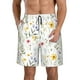 thumbnail image 1 of Balery Watercolor Floral A Traje de Baño Estilo Hawaiano para Hombre, Shorts de Secado Rápido con Bolsillos-Large, 1 of 6