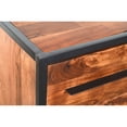 thumbnail image 4 of Handmade Dresser with Grain Details and 4 Drawers, Brown and Black, 4 of 6