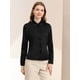 thumbnail image 4 of INSPIRE CHIC Camisa Casual De Negocios De Oficina De Satén De Manga Larga Con Botones Y Cuello En Punta Para Mujer Negro XL, 4 of 6