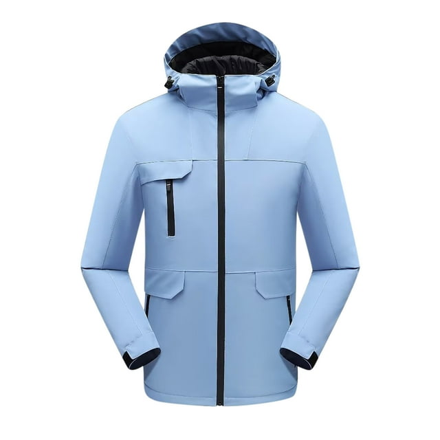 Styesk Jackets for Men Man Solid Color Three Prevention Cottoning Climbing Wear As One Down Intensification Warm Outdoor Jacket