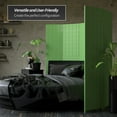 thumbnail image 2 of Red Lantern 6 ft. Tall Woven Fiber Folding Screen - Light Green - 3 Panel, 2 of 2