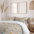 thumbnail image 2 of Ambesonne Minimal Down Alternative Quilt Comforter, Line Art Butterfly Print, Full, Pale Teal Mustard and Beige, 2 of 5