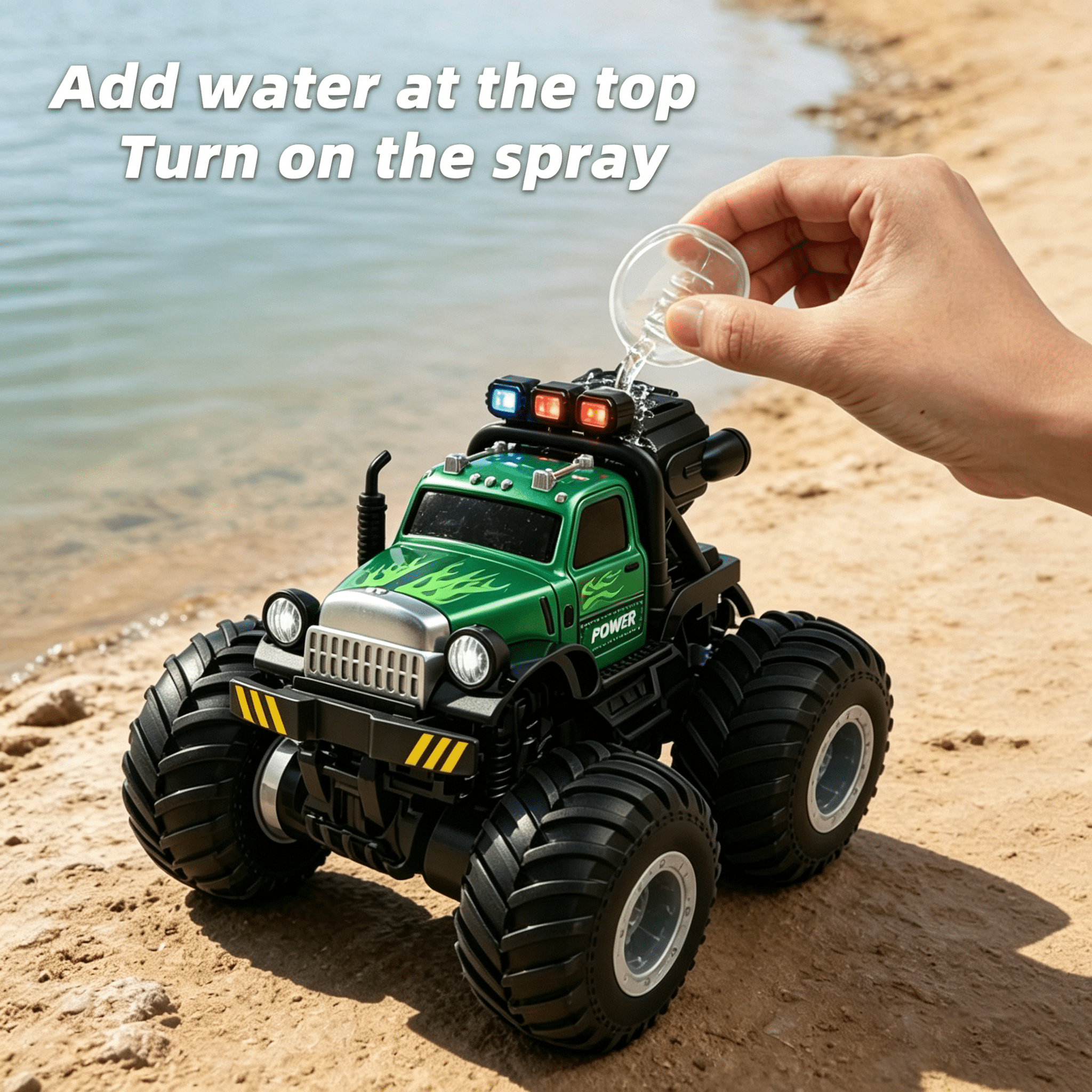 HNH Off Road Remote Control Car, RC Crawler Monster Trucks for Boys, RC Car Gift for Kids 3-10 Years-Green