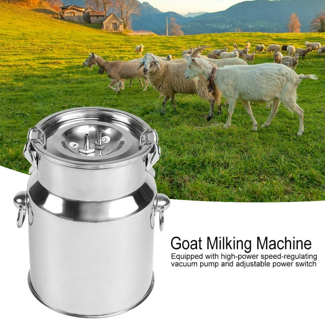 5L Goat Milking Machine, Household Electric Goat Cow Milking Machine With Vacuum Pump, Portable Automatic 2 Milk Cup