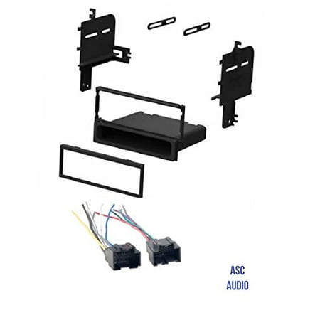 ASC Audio Car Stereo Radio Install Dash Kit and Wire Harness for installing an Aftermarket Single Din Radio for 2007 2008 2009 Kia (Best Aftermarket Car Audio Systems)