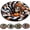 #D, variant on 3D Halloween Rug, skeleton vortex quilted round Mat (#F,60 cm / 23.6 in) | 3D Candy Corn Abyss Quilted Round Mat with Spooky Depth Design Crystal Velvet Soft & Durable Fabric Non-slip