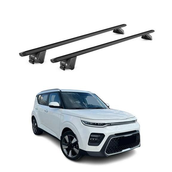 OMAC Roof Rack Cross Bars Fits Kia Soul X-Line 2020-2022 Black Luggage Carrier 2 Pcs