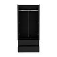 thumbnail image 5 of DEPOT E-SHOP Palmer 2 Drawers Armoire, Wardrobe Closet with Hanging Rod, Black, 5 of 5
