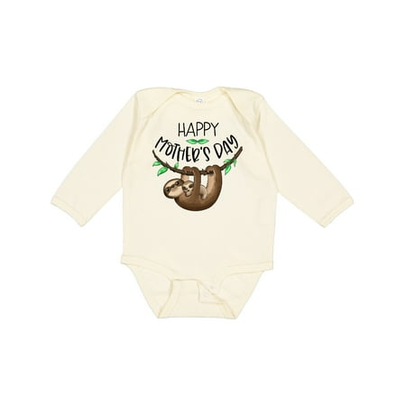 

Inktastic Happy Mother s Day Cute Mom and Baby Sloth Gift Baby Boy or Baby Girl Long Sleeve Bodysuit