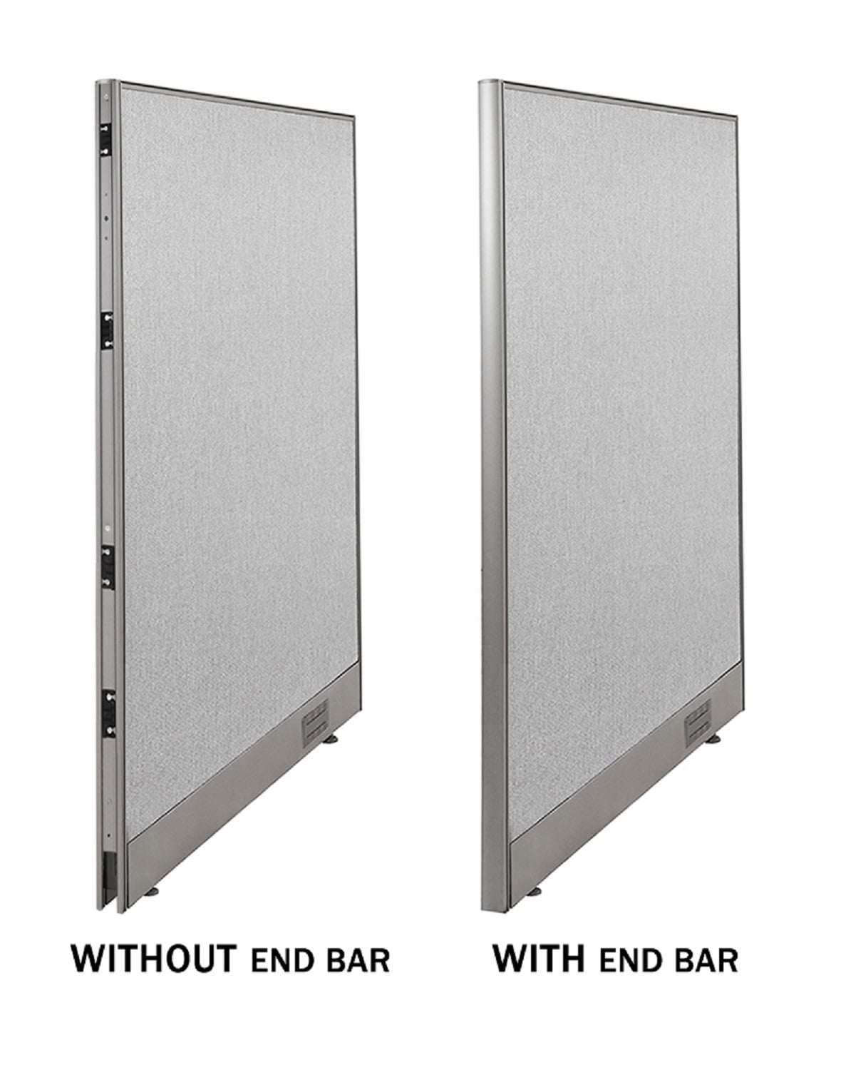 GOF Double 4 Stations Office Cubicle (60”D x 96”W x 60”H) Freestanding Privacy Workstation, Partition Wall Panels, Office Room Divider