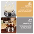 thumbnail image 3 of Raindrops Metal Teapot Warmer Teapot with Warmer Silver Heat Preservation 1Set, 3 of 8