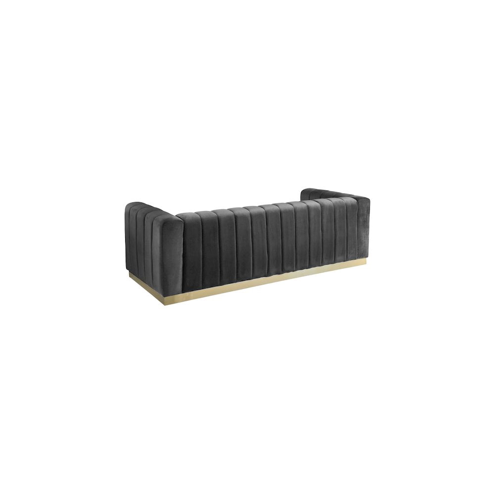 Meridian Furniture Marlon Gray Velvet Sofa