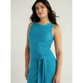 thumbnail image 4 of Sofia Jeans Women's and Women's Plus Side Tie Tank Dress with Rouching,  Sizes XXS-5X, 4 of 5