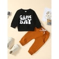 thumbnail image 2 of GXFC Toddler Boys Fall Outfits Set Clothes 6M 1T 2T 3T Kids Boys Long Sleeve Letter Print Sweatshirt and Elastic Waistband Sweatpants 2 Piece Casual Autumn Clothing for Children Boys, 2 of 9