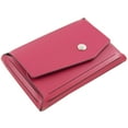 thumbnail image 3 of JAM Italian Leather Snap Business Card Cases with Angular Flap, Fuchsia, 100pk, 3 of 3