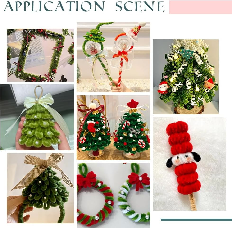 800Pcs Pipe Cleaners Craft Set Chenille Stems Crafts Kit with 480Pcs Balls Thick Fluffy Chenille Stem for Arts and Crafts Supplies DIY Making Home School Projects