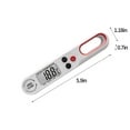 thumbnail image 3 of FHBVT Digital Instant Reading Meat Thermometer Kitchen BBQ Grill Food Thermometer Cooking Probe Fast Accurate Temperature Sensor Display For Steak Turkey Oil Fry Candy Milk Water Baking Home Chef, 3 of 8