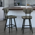thumbnail image 6 of Amisco Ferguson 26 In. Swivel Counter Stool - Grey Distressed Wood / Black Metal, 6 of 7