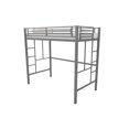 Your Zone Brittain Twin Metal Loft Bed, Silver - image 15 of 20