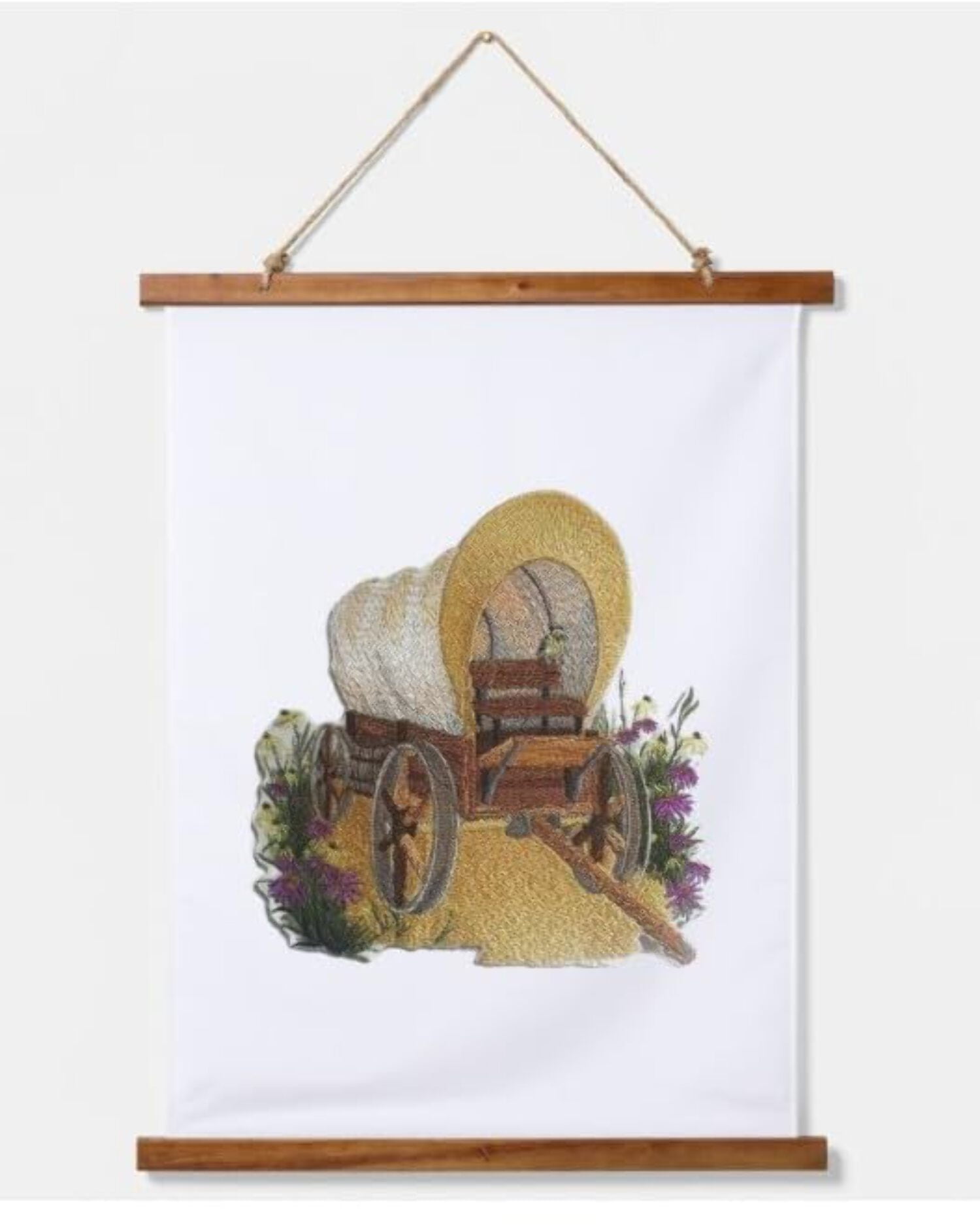 BeyondVision Custom and Unique Prairie Wagon Scene Embroidered Iron on/Sew Patch [6.2" 5.87"]