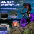 thumbnail image 3 of Activ Life LED Bike Wheel Lights Bicycle Spoke Light for Night Riding Purple 2-Pack, 3 of 8