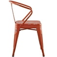 thumbnail image 2 of Side Dining Chair, Red, Metal, Kitchen Cafe Bistro Hospitality Restaurant, Modern Contemporary HB32812, 2 of 4