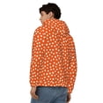 thumbnail image 4 of Naloa Dots On Orange Background Men’s Hoodies, Zip up Hoodie, Sweatshirts,Hoodies for Men Sizes S-3XL-XX-Large, 4 of 5