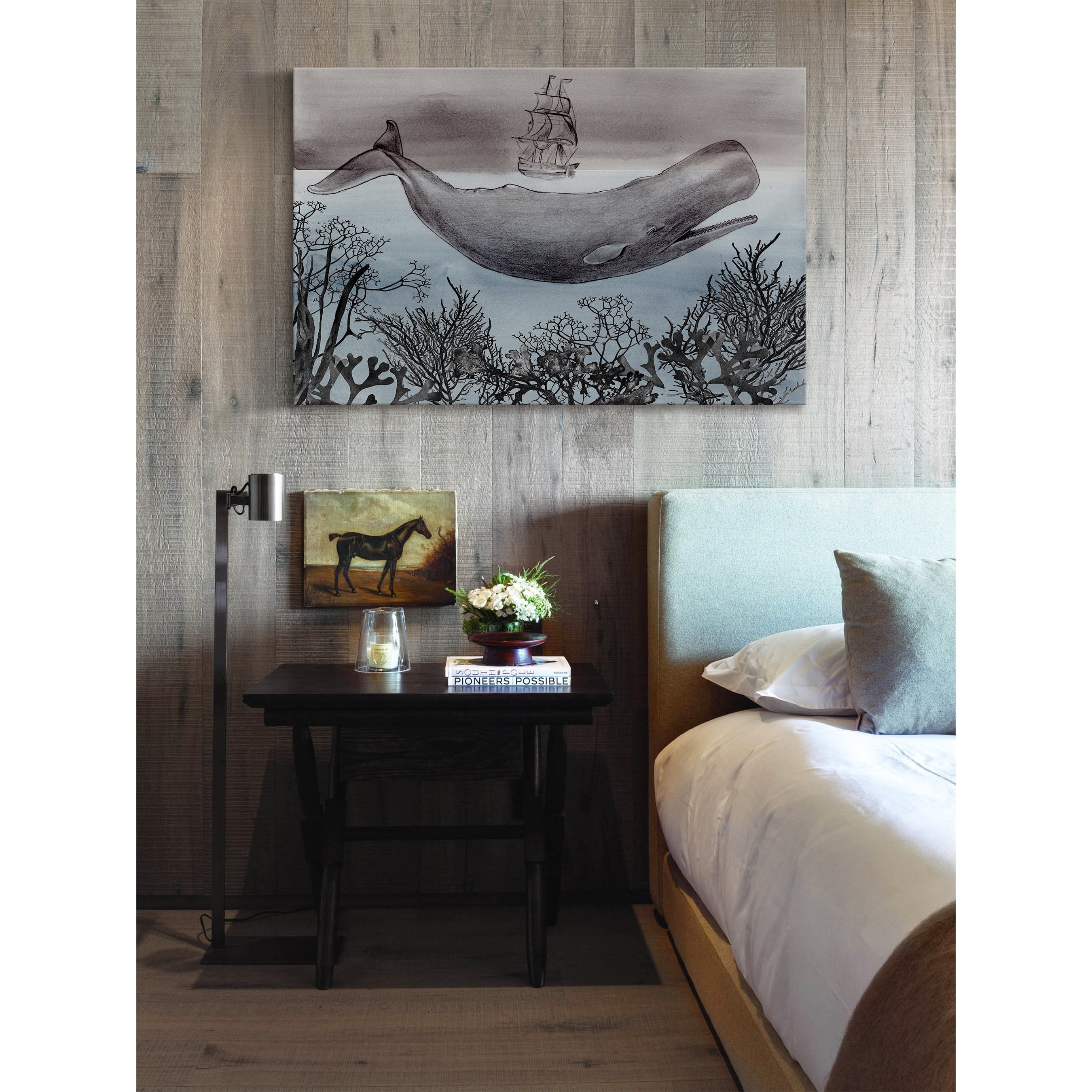 Marmont Hill Whale Under Painting Wall Art Print