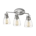 thumbnail image 2 of RADIANCE Goods Contemporary 3 Light Brushed Nickel Bath Vanity Light Clear Glass 23" Wide, 2 of 5