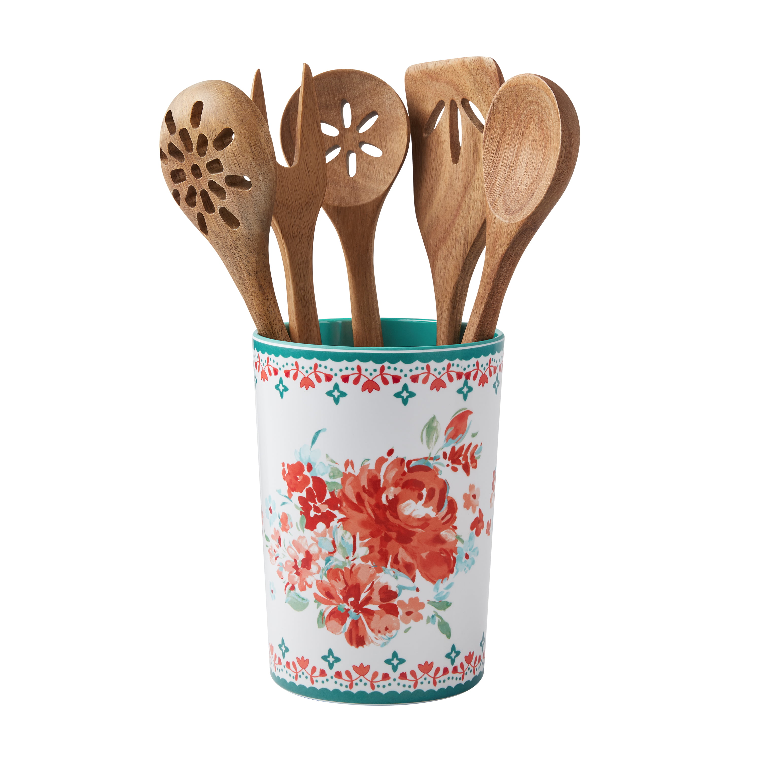 Garden Floral Utensil Crock With Wood Utensils – Lenox Corporation