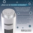 thumbnail image 4 of Ventilador De Torre Premium Corte Diamante Con Ionizador + Control Remoto Oscilación Temporizador Display Led 97cm De Alto Blanco Beckon, 4 of 8