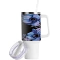 thumbnail image 2 of GZHJMY Doodle Colorful Flower Pattern Stainless Steel Vacuum Insulated Mug, Insulated Straw Mug with Handle, Reusable Insulated Travel Mug, 2 of 7