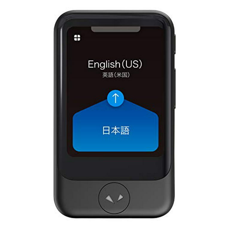 Pocketalk Two-Way Voice Translator with Built-in Data and Camera - Black