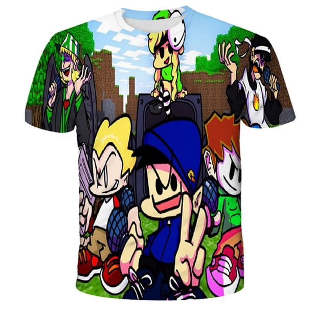 Camisetas Funkin de Fridany Night para niños y niñas, ropa de verano para niños, camisetas de manga corta, ropa de 1 a 14 años, disfraces para niños de 12M Gao Jinjia LED