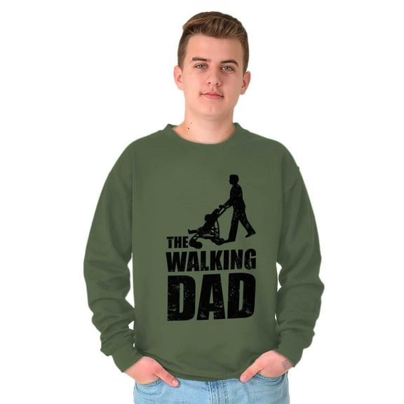 The Walking Dead Mens Crewneck Pullover Sweat Shirt Walking Dead Dad Zombie Greatest Father Day