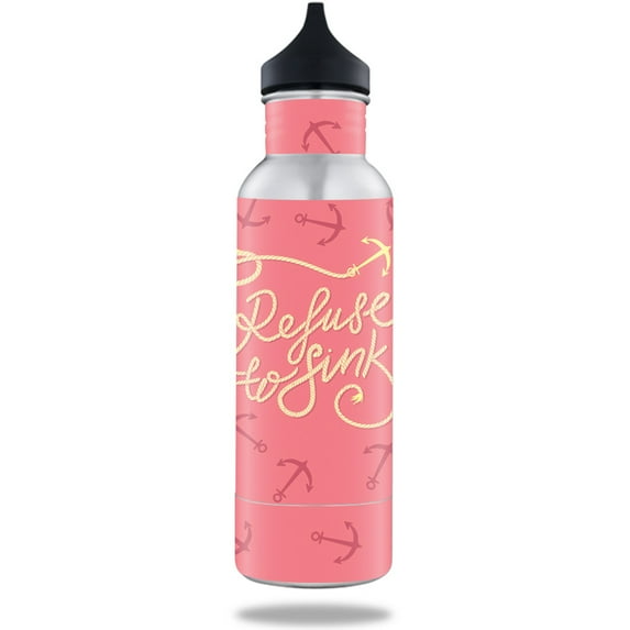 Skin Decal Wrap Compatible With BottleKeeper 12 oz Standard Sticker Design Refuse To Sink