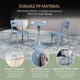 thumbnail image 4 of WestinTrends Playa Outdoor Modern Stackable Plastic Patio Dining Chairs (Set of 4), Blue, 4 of 14