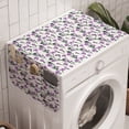 thumbnail image 1 of Garden Washing Machine Organizer, Wildflowers Rural Blossoms Beauty of Shabby Petals Fragrance Motif Print, Anti-slip Fabric Top Cover for Washer and Dryer, Violet and Dark Green, by Ambesonne, 1 of 1