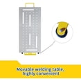 thumbnail image 5 of Pinypikaka 44" x 21" Folding Welding Table, Nitriding Tabletop, 500 lbs Load Capacity, Portable with 5/8" Holes, Welding Cart with Casters and Brakes, 5 of 8