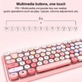 thumbnail image 3 of Teclado de juego USB inalámbrico Color mezclado tecla redonda Panel de plástico teclado de teléfono móvil tapa de llave desmontable teclado Juegos de teclado y mouse para computadora Numero 3, 3 of 6