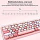 thumbnail image 2 of Teclado de juego USB inalámbrico Color mezclado tecla redonda Panel de plástico teclado de teléfono móvil tapa de llave desmontable teclado Juegos de teclado y mouse para computadora Numero 3, 2 of 5