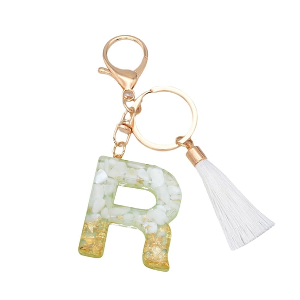 Llavero Personalizado Nuevo Blanco Boquilla Carta Llavero Cristal Colgante Bolso de Moda Llavero con Colgante