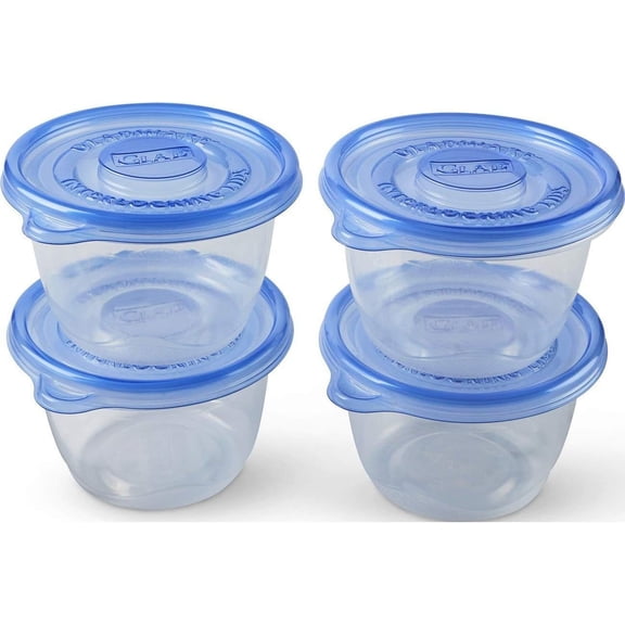 Glad Food Storage Containers - To Go Lunch Container - 32 Ounce - 4 Containers