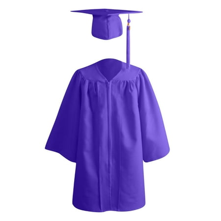 

Kids School Uniforms Preschool and Kindergarten Graduation Tassel Cap Gown Matte Sets for Boys Girls 2024 (8-9 Years Purple)