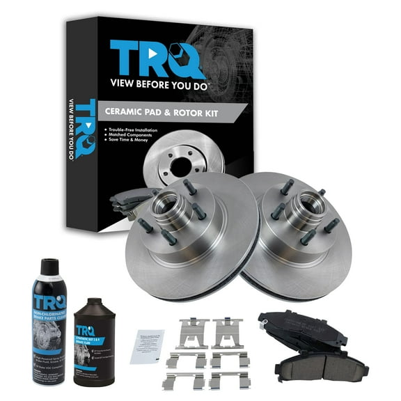 TRQ Premium Posi Ceramic Brake Pad Rotor Kit Front Kit w/Chemicals BKA16322 Fits select: 1998-2002 FORD RANGER, 1995-2001 FORD EXPLORER