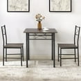 thumbnail image 6 of JRHRXXY 3-Piece Square Dining Table Set,with 2 Chairs for Kitchen,Dining Room,Breakfast Nook,Gray, 6 of 8
