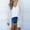 White, variant on Aloohaidyvio Sweatshirts Womens Ladies Solid V-Neck Cardigan Long Sleeve Coat Pockets Outerwear