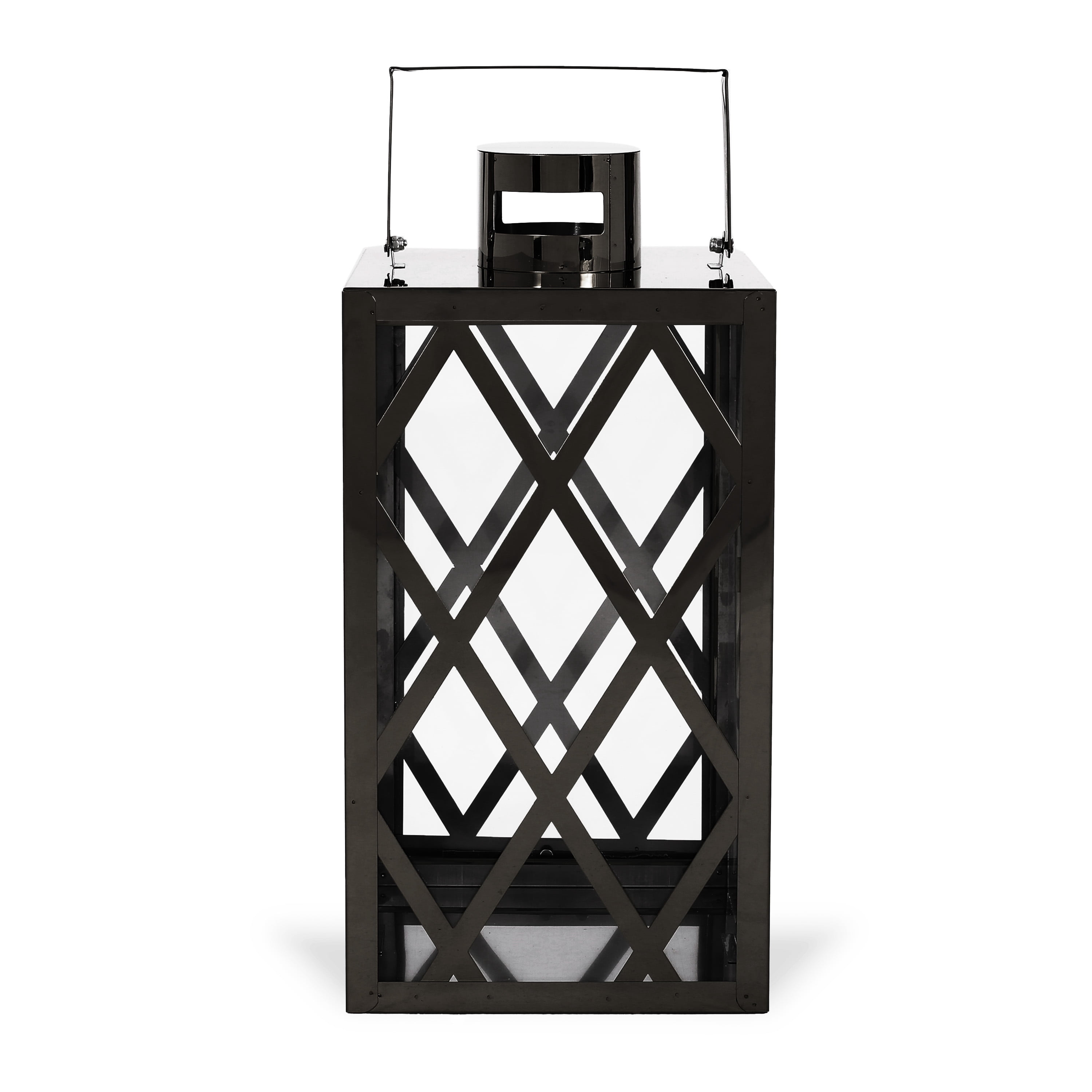 Farnsworth Stainless Steel Outdoor 14" Lantern, Black